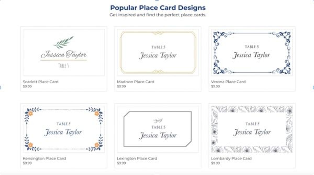 DIY Place Card Template Builder